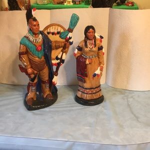 Ceramic handmade and hand painted Indian couple